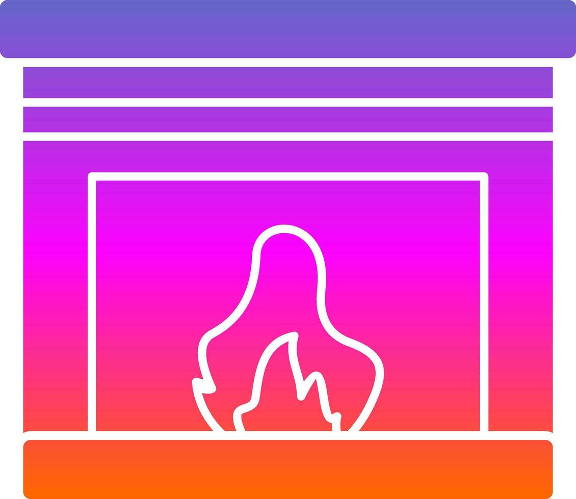 Fireplace Vector Icon Design