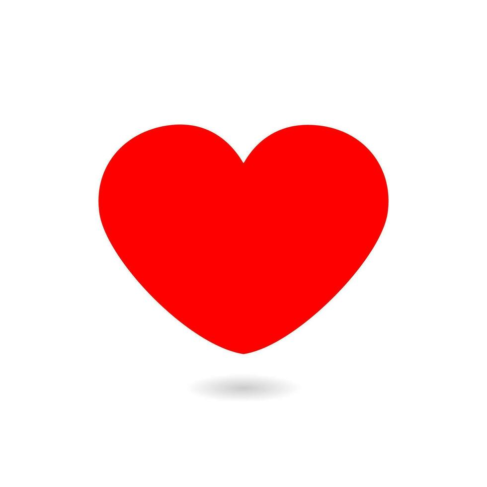 Love heart icon. Vector illustration.