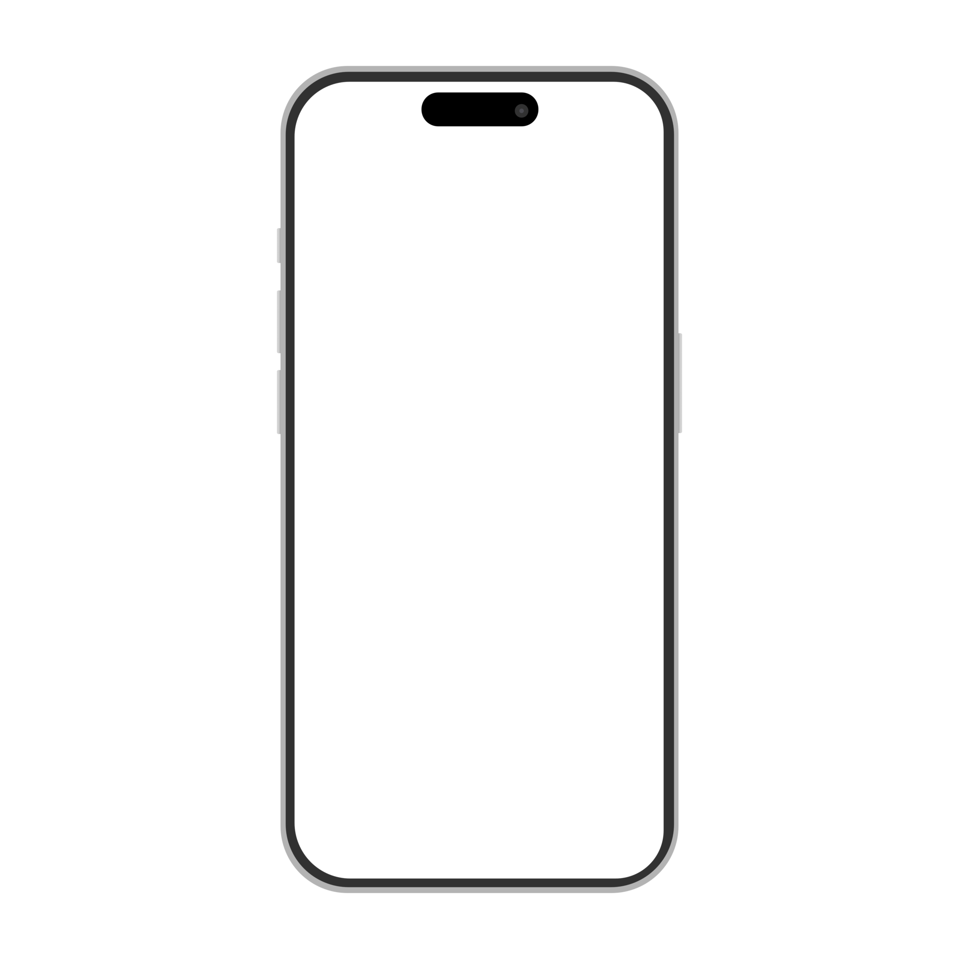 iphone 15 mockup front view isolated illustration on transparent ...