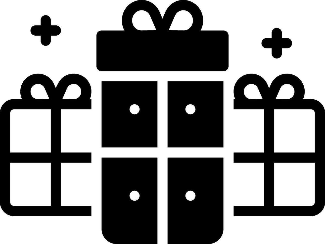 sólido icono para regalos vector