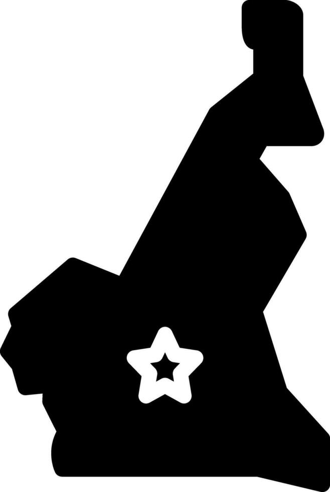 solid icon for cameroon vector
