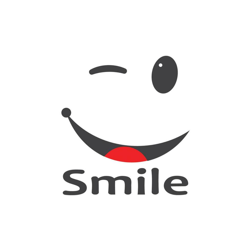 Smile icon emoticon symbol template vector