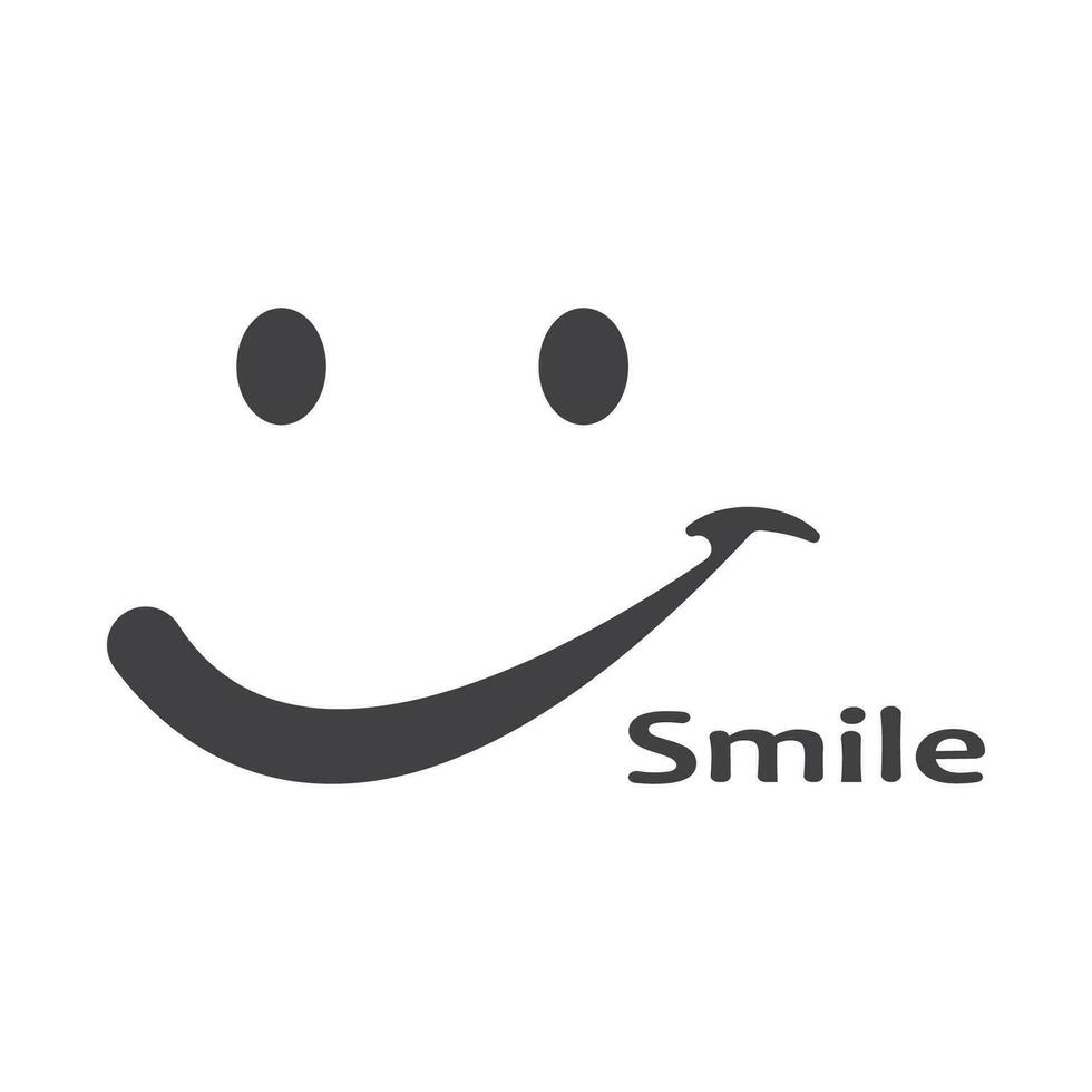 Smile icon emoticon symbol template vector