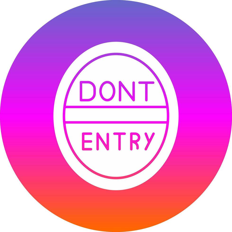 Do Not Enter Vector Icon Design