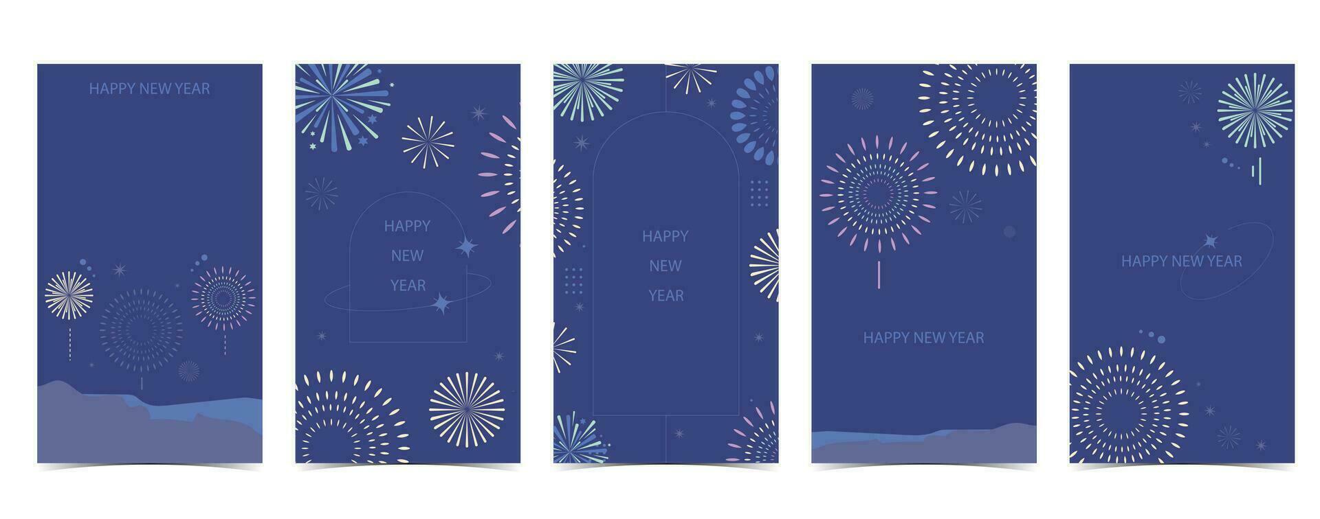 Color firework on background for celebration vector