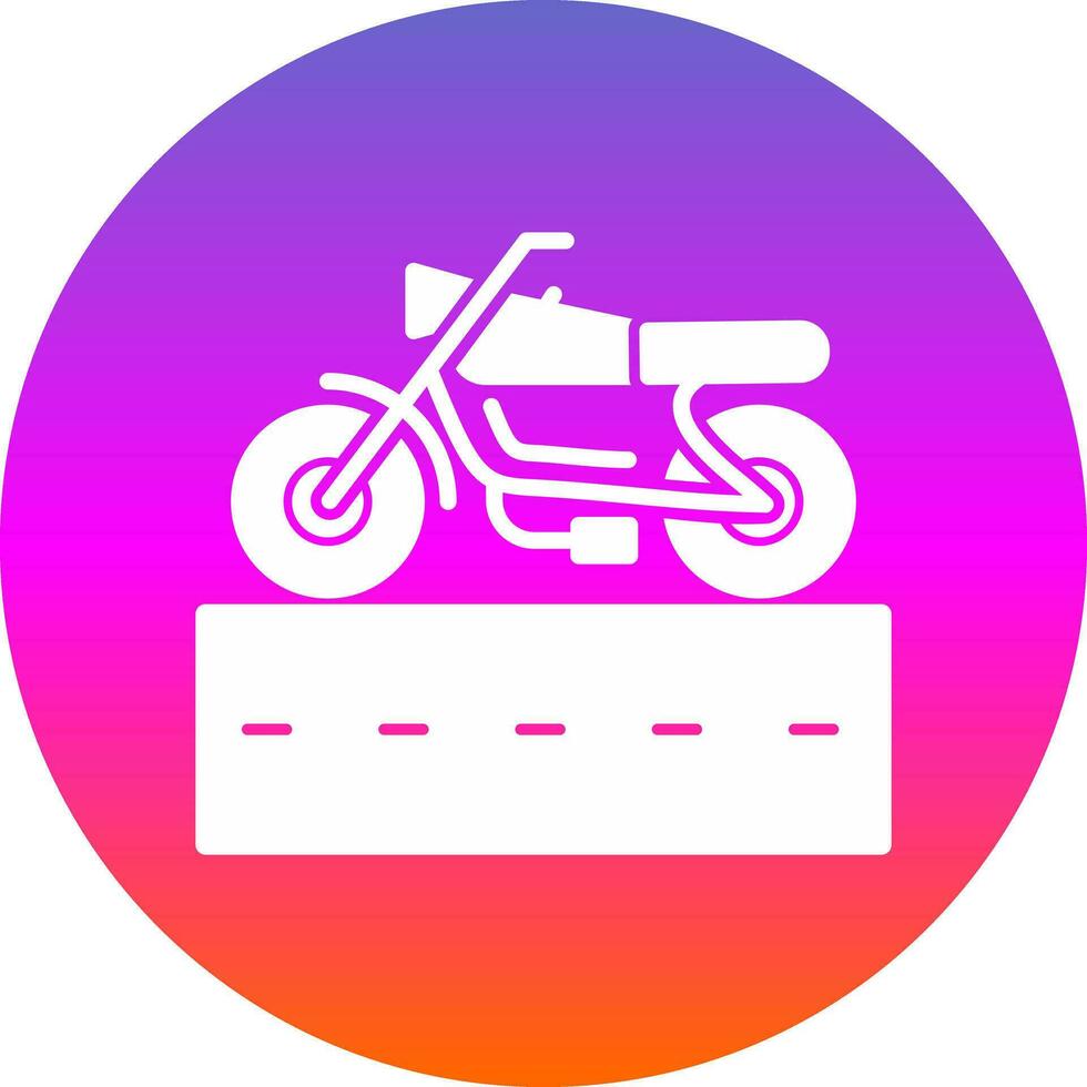 Motorcycle Lane Vector Icon Design