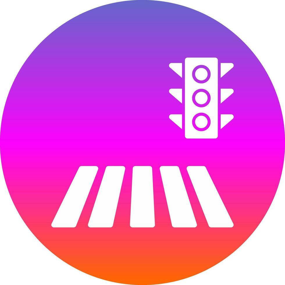 Zebra Crossing Vector Icon Design