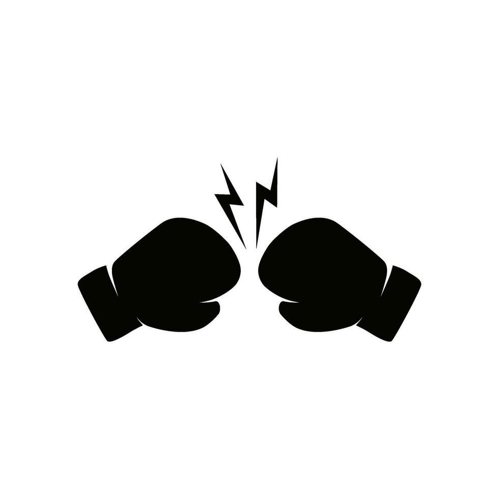 flat style vector boxing gloves icon