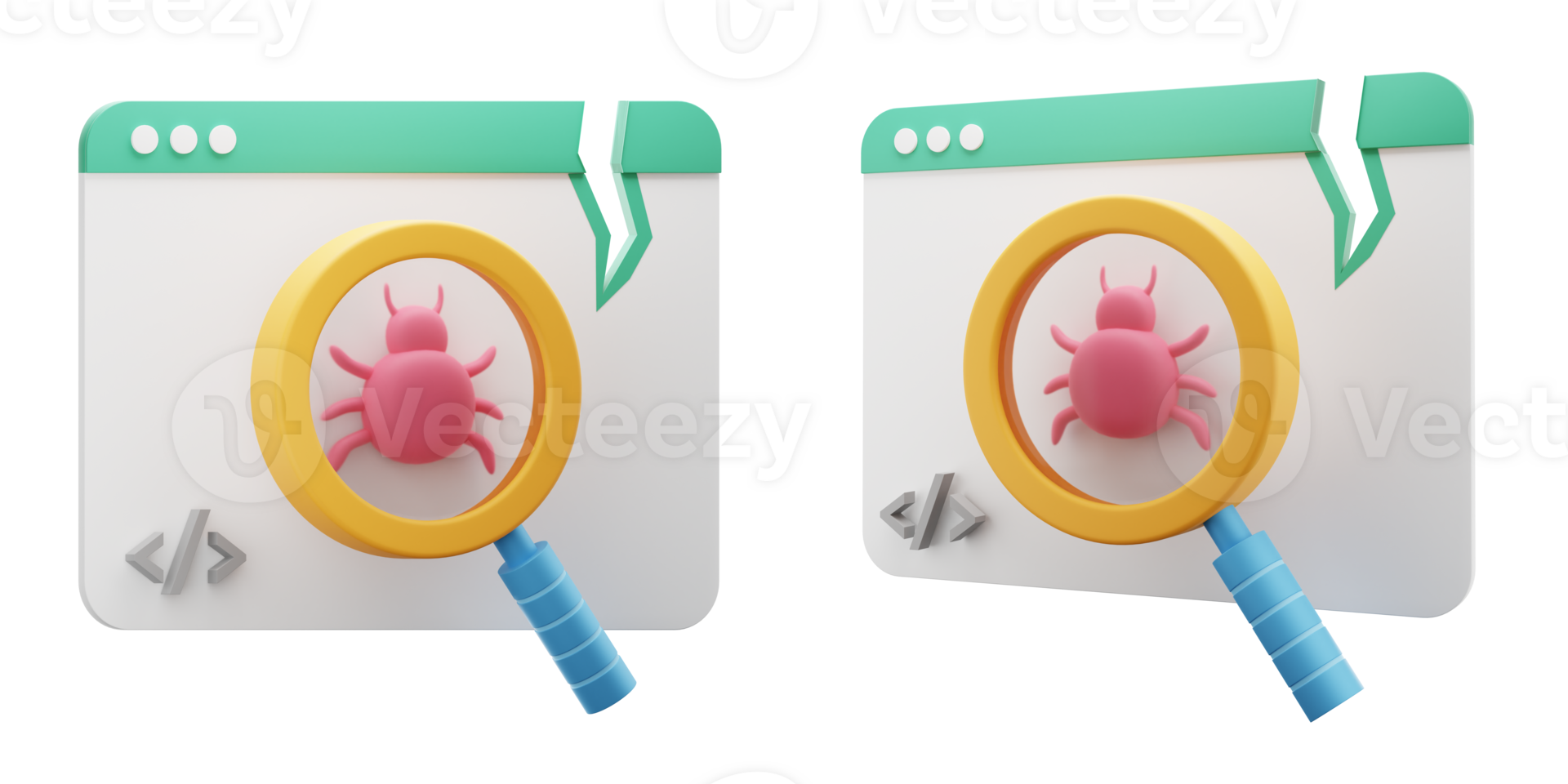 web bug detected 3d icon. showcasing bug detection 3D icon. 3D icon bug identification. png
