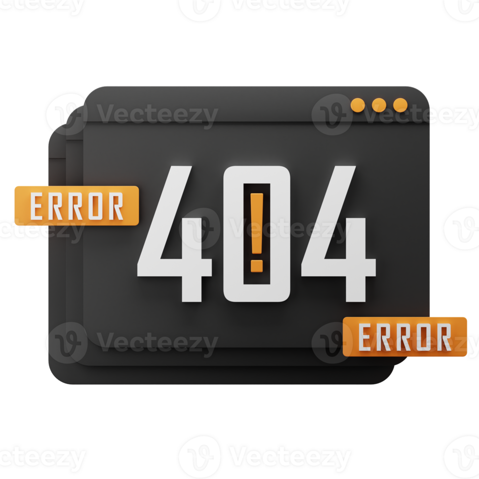 Error 404 3d Symbol. Error Webseite 3d Symbol machen. Webseite Error Symbol. 404 Error Seite nicht gefunden. Webseite Seite 404 Illustration machen. png