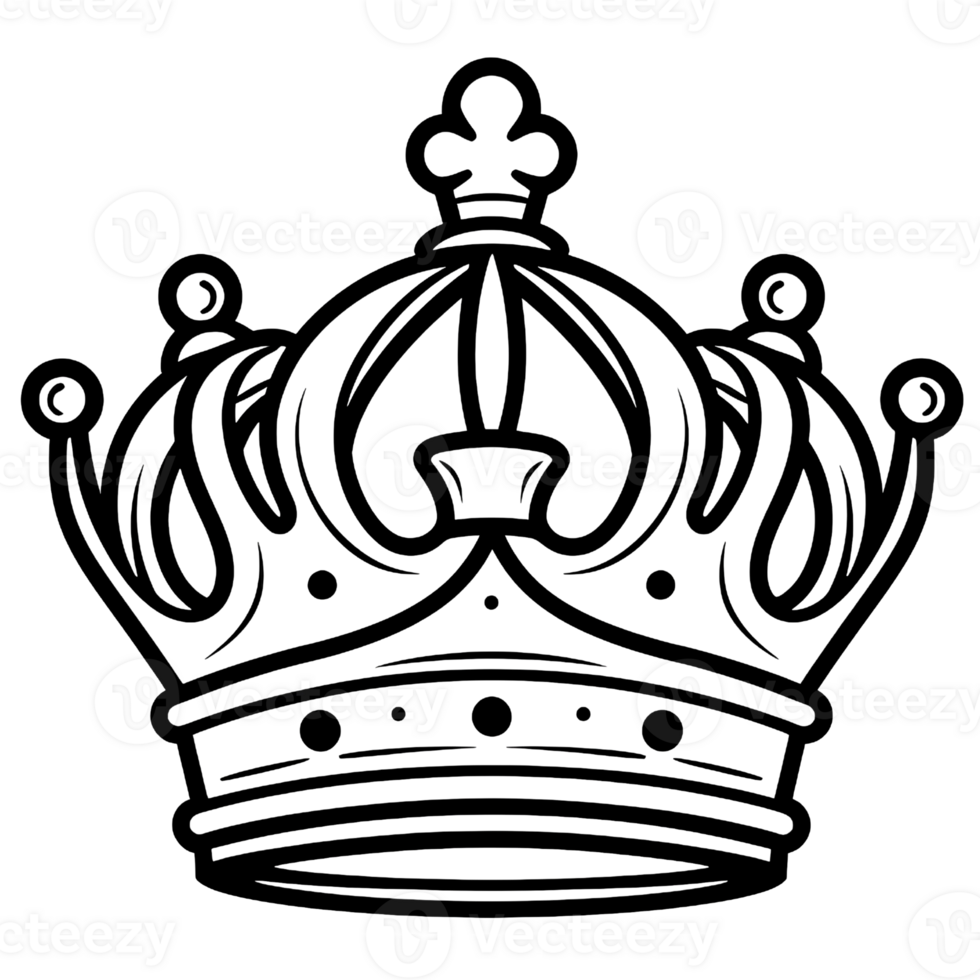 crown queen cartoon ai generative png