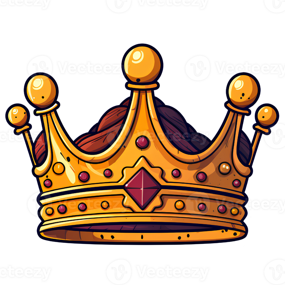 crown queen cartoon ai generative png