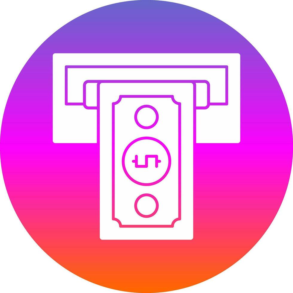 Cash withdrawal Vector Icon Design