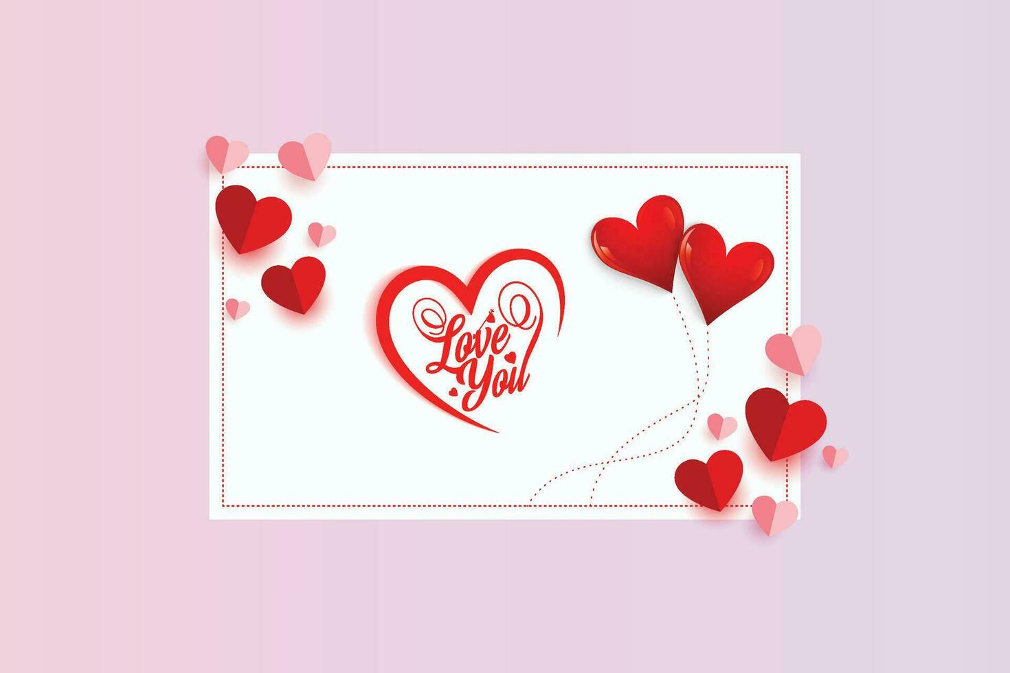 vector lovely happy valentine's day background design