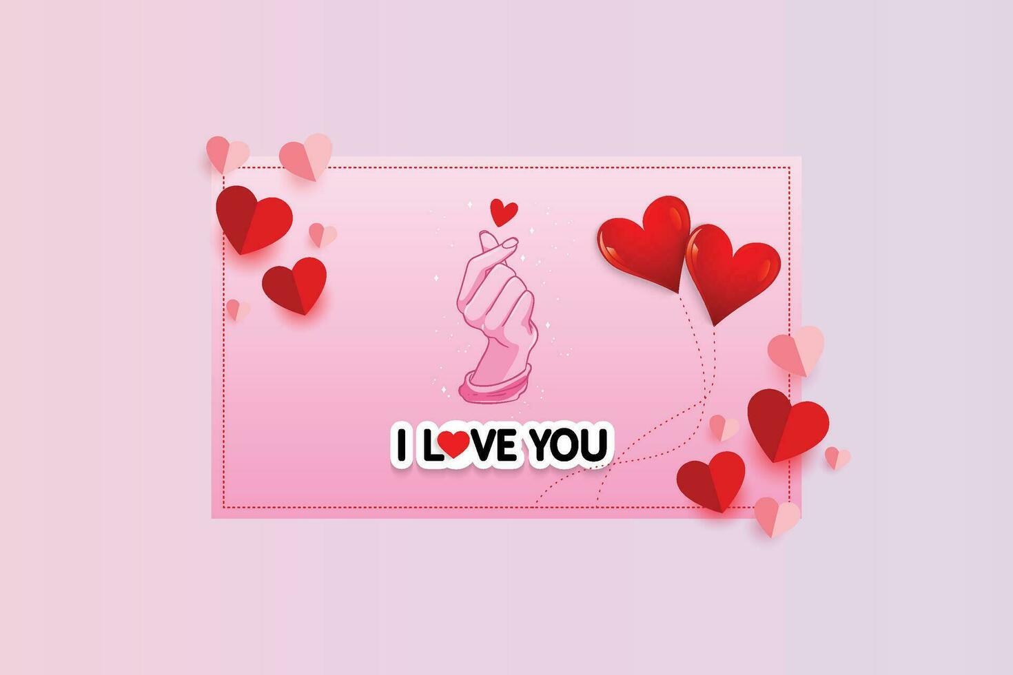 vector lovely happy valentine's day background design