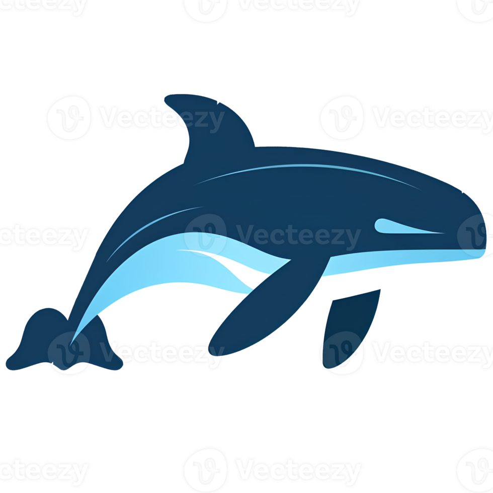 cartoon whale ai generative png