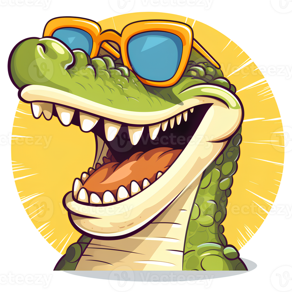 crocodile cartoon ai generative png