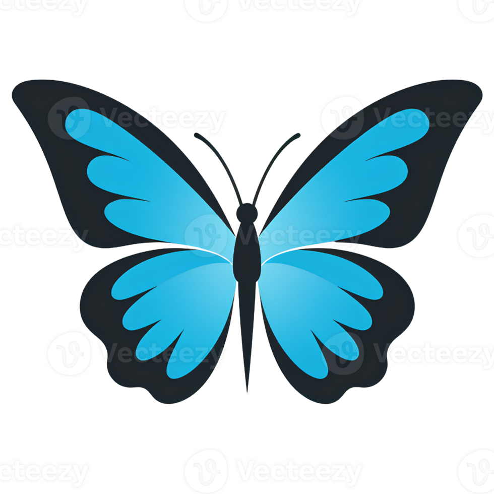 butterfly cartoon ai generative png