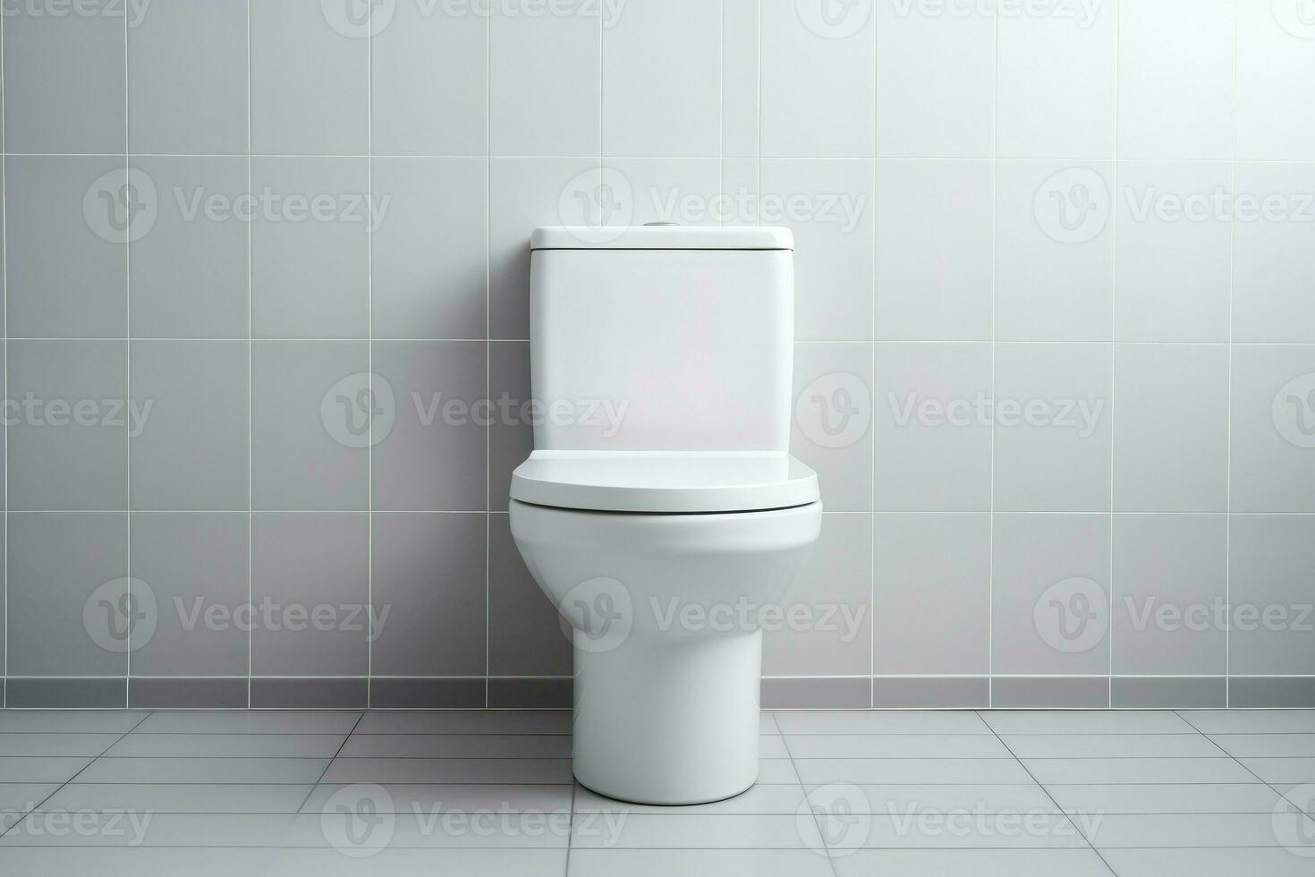 White minimalist toilet wash. Generate Ai photo