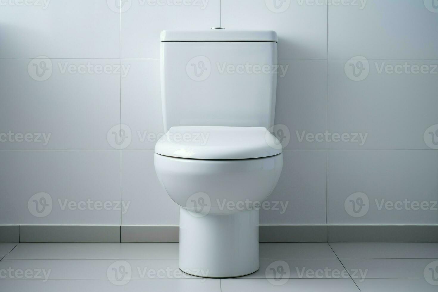 White minimalist toilet domestic. Generate Ai photo