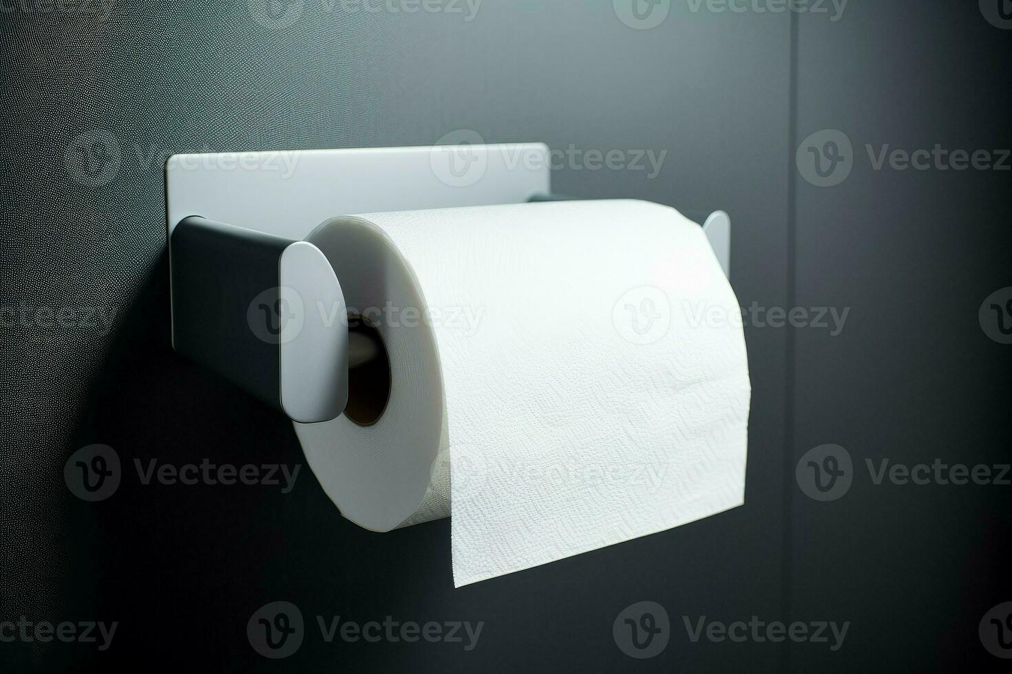 Toilet paper holder wc. Generate Ai photo
