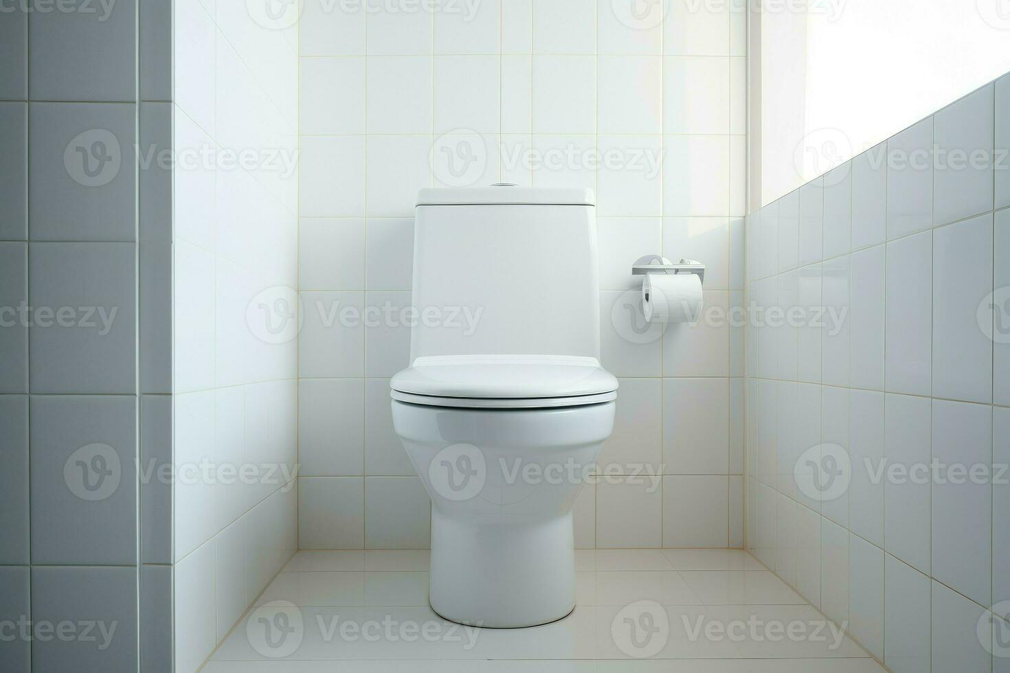 blanco minimalista baño grifo. generar ai foto