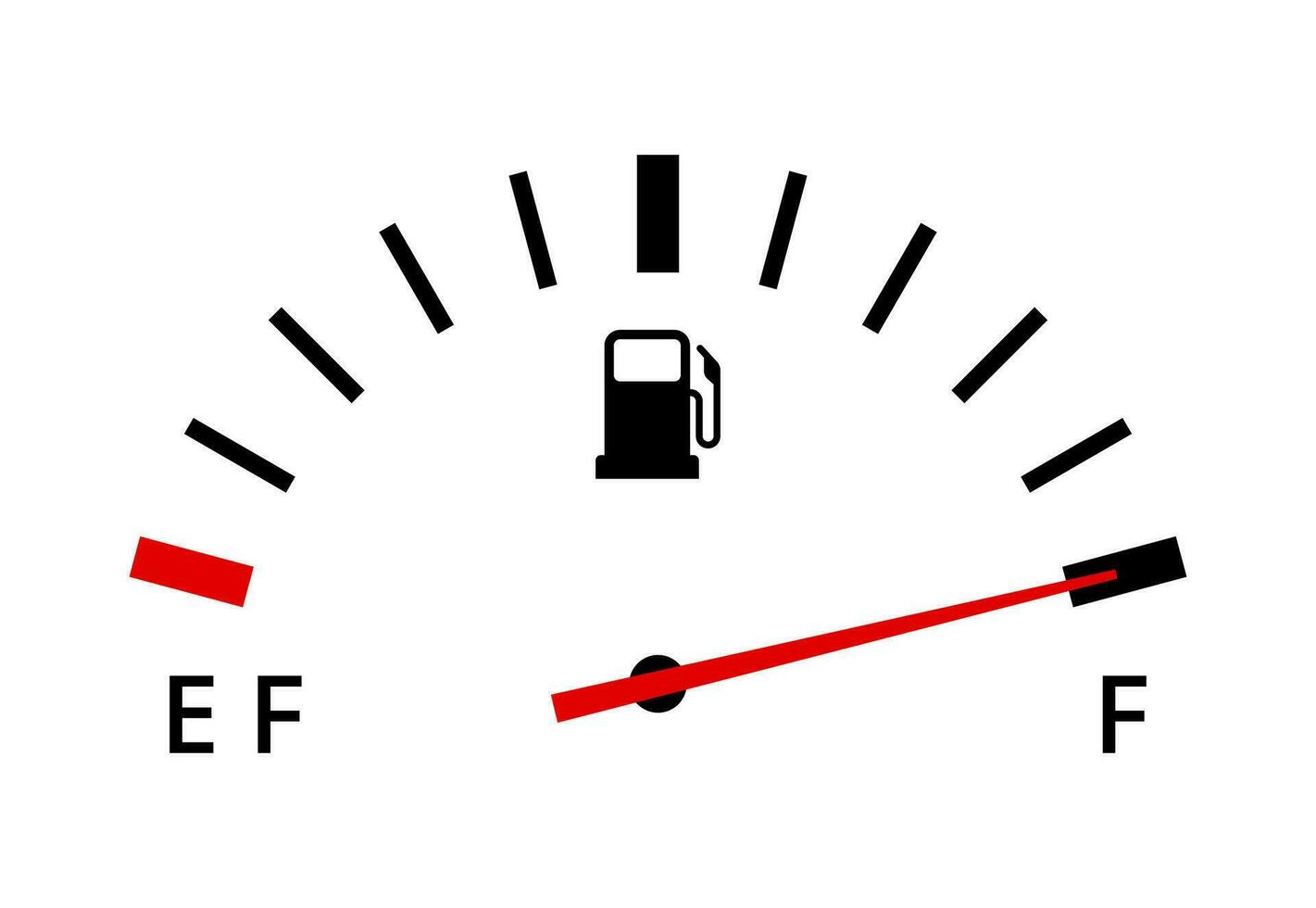 Fuel indicator vector isolated on white background