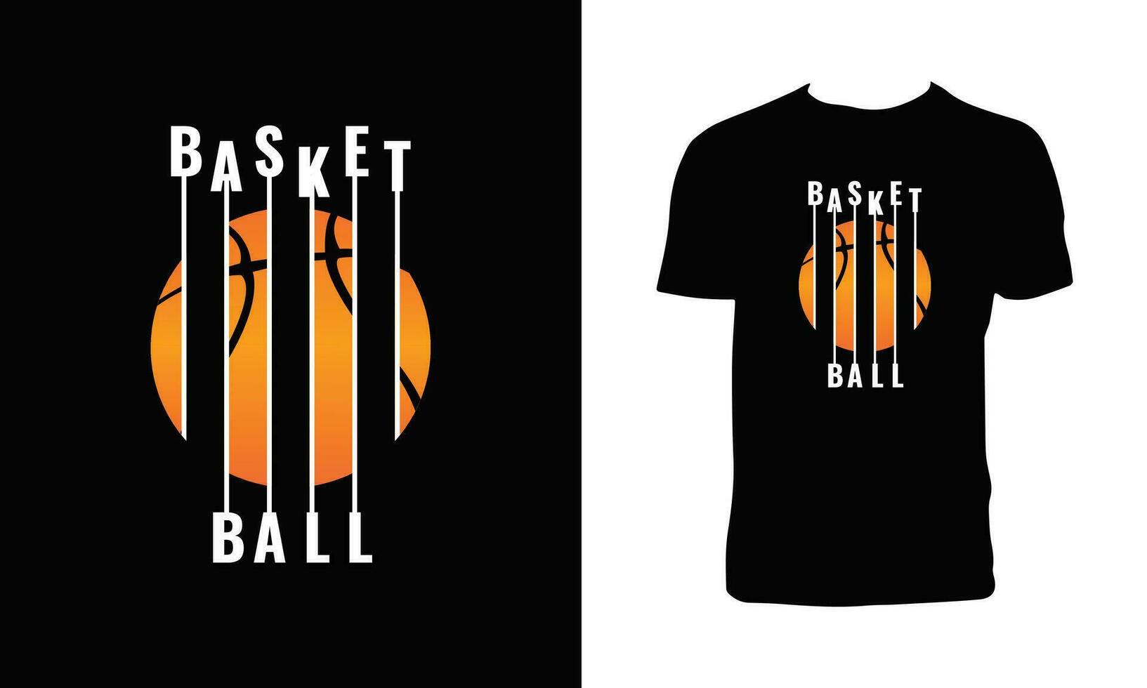 Basketball Tee Design. vector