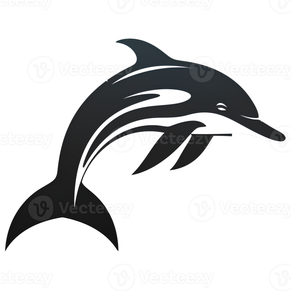 cartoon  dolphin ai generative png