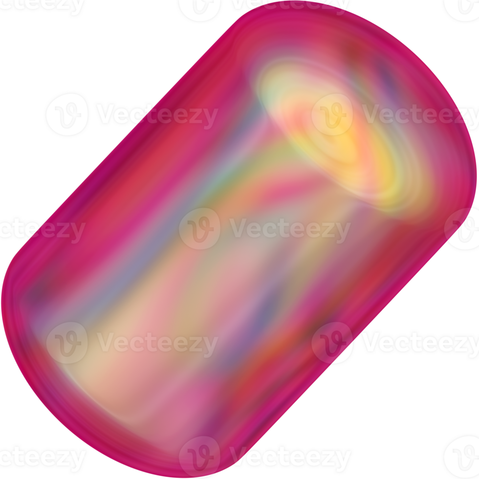 Abstract Geometric Holographic 3D Shape png
