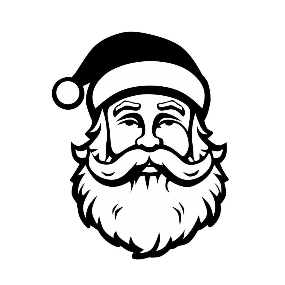 santa claus illustration icon design on white background vector