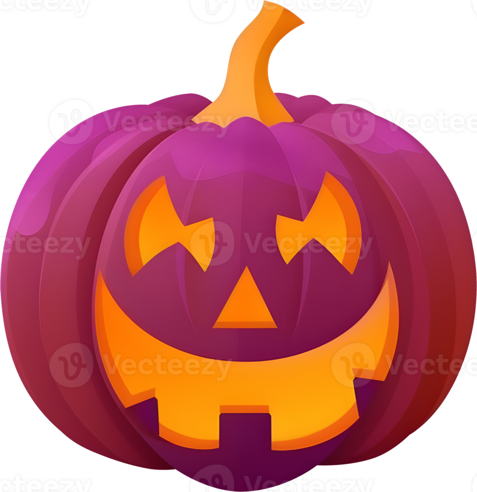 Víspera de Todos los Santos calabaza Jack-o-lantern decoración, ai generado, png archivo No antecedentes