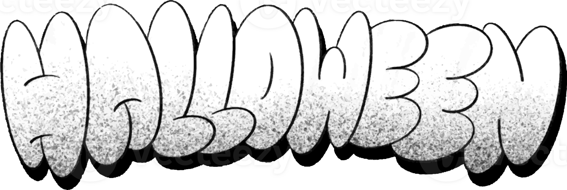 Halloween hand drawn text design, png file no background