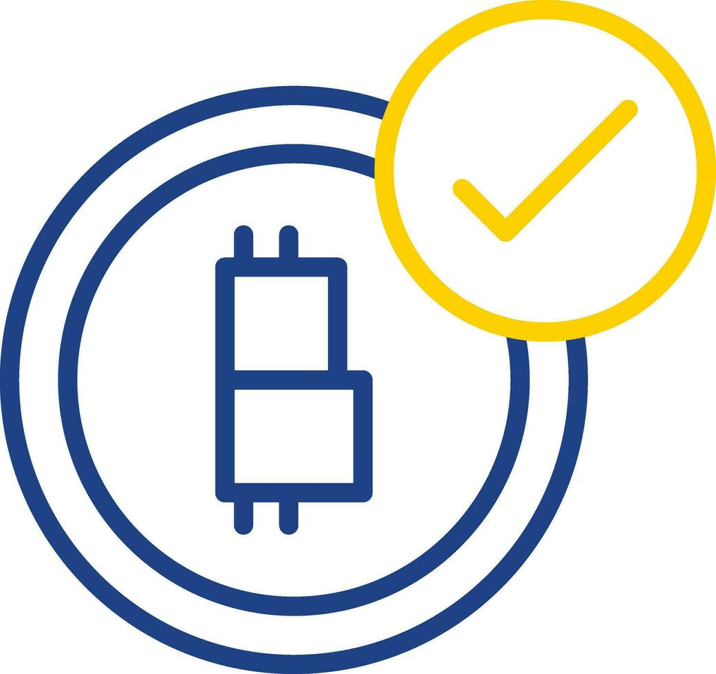 Bitcoin accepted Vector Icon Design