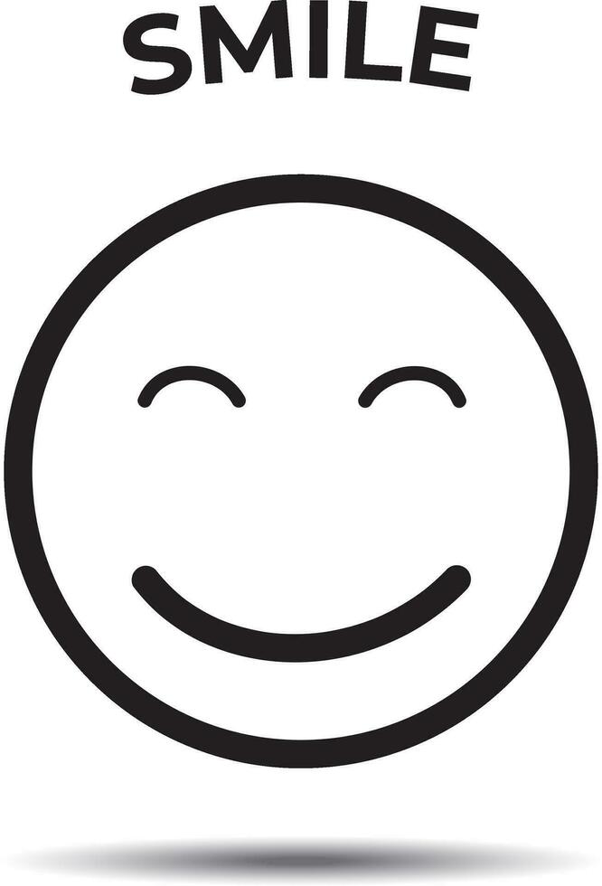 Smile icon, illustration on white background vector