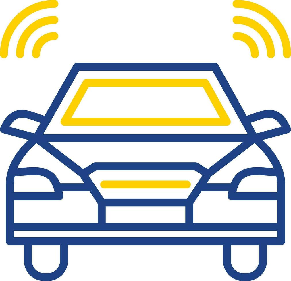 Autonomous car Vector Icon Design