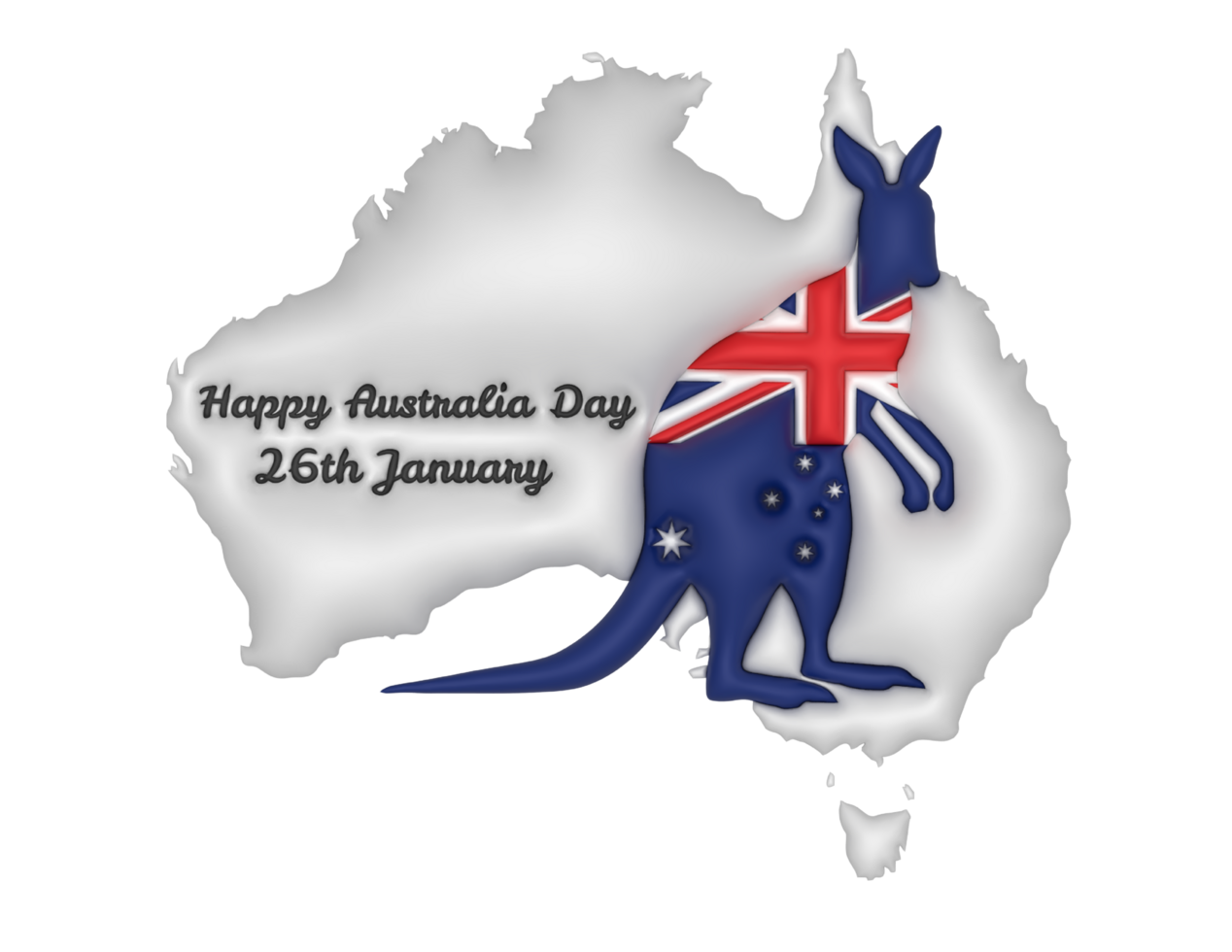 australia day in 3d on a transparent background 28701568 PNG