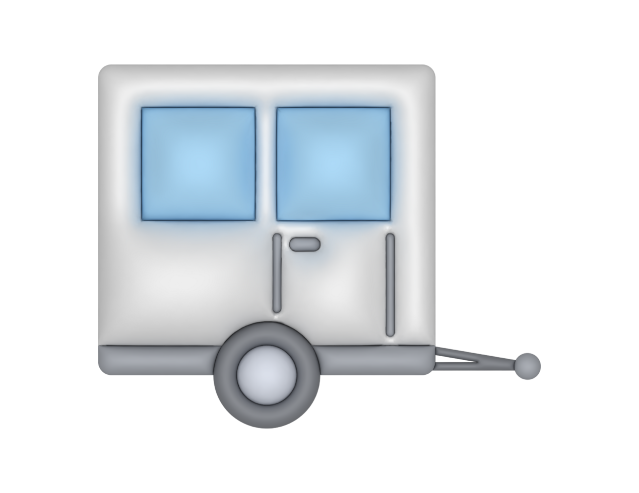 3d caravan on a transparent background png
