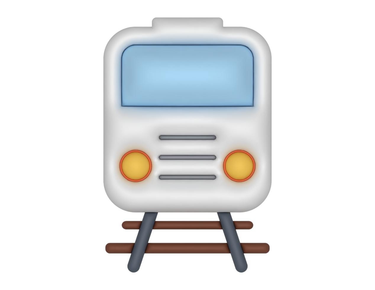 3d train on a transparent background png