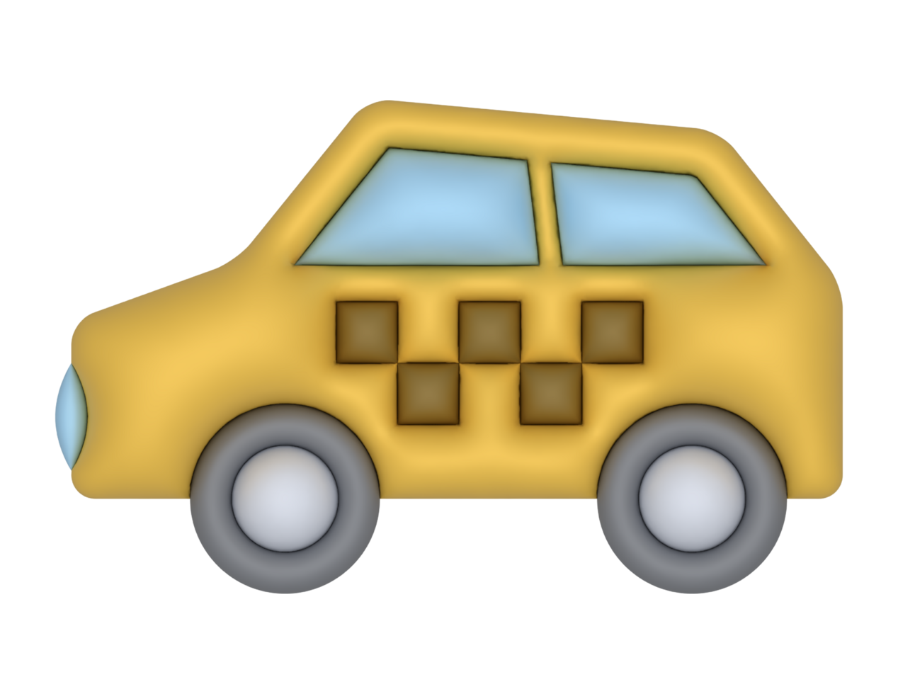 3d taxi on a transparent background png