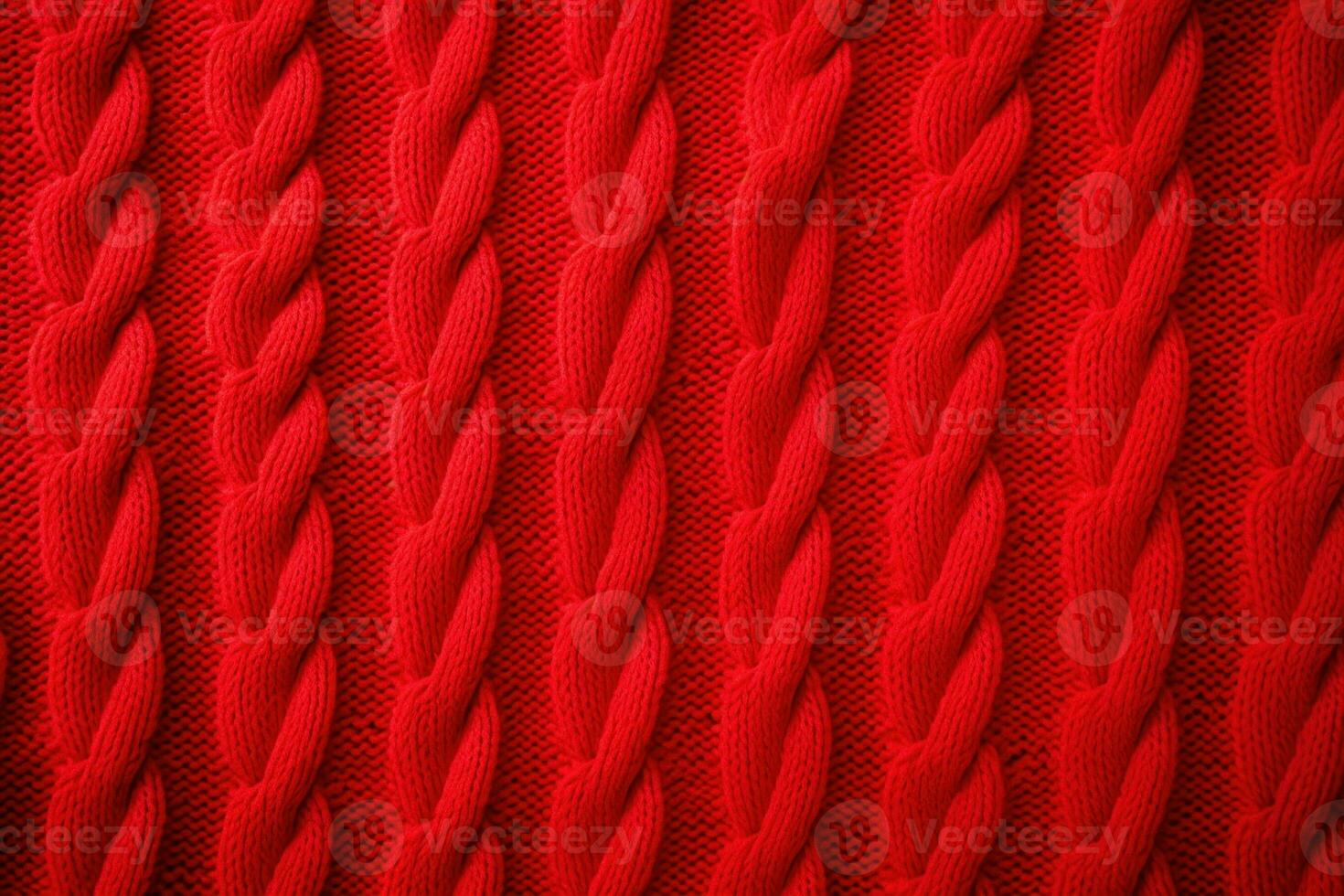 Red sweater pattern element cloth. Generate Ai photo