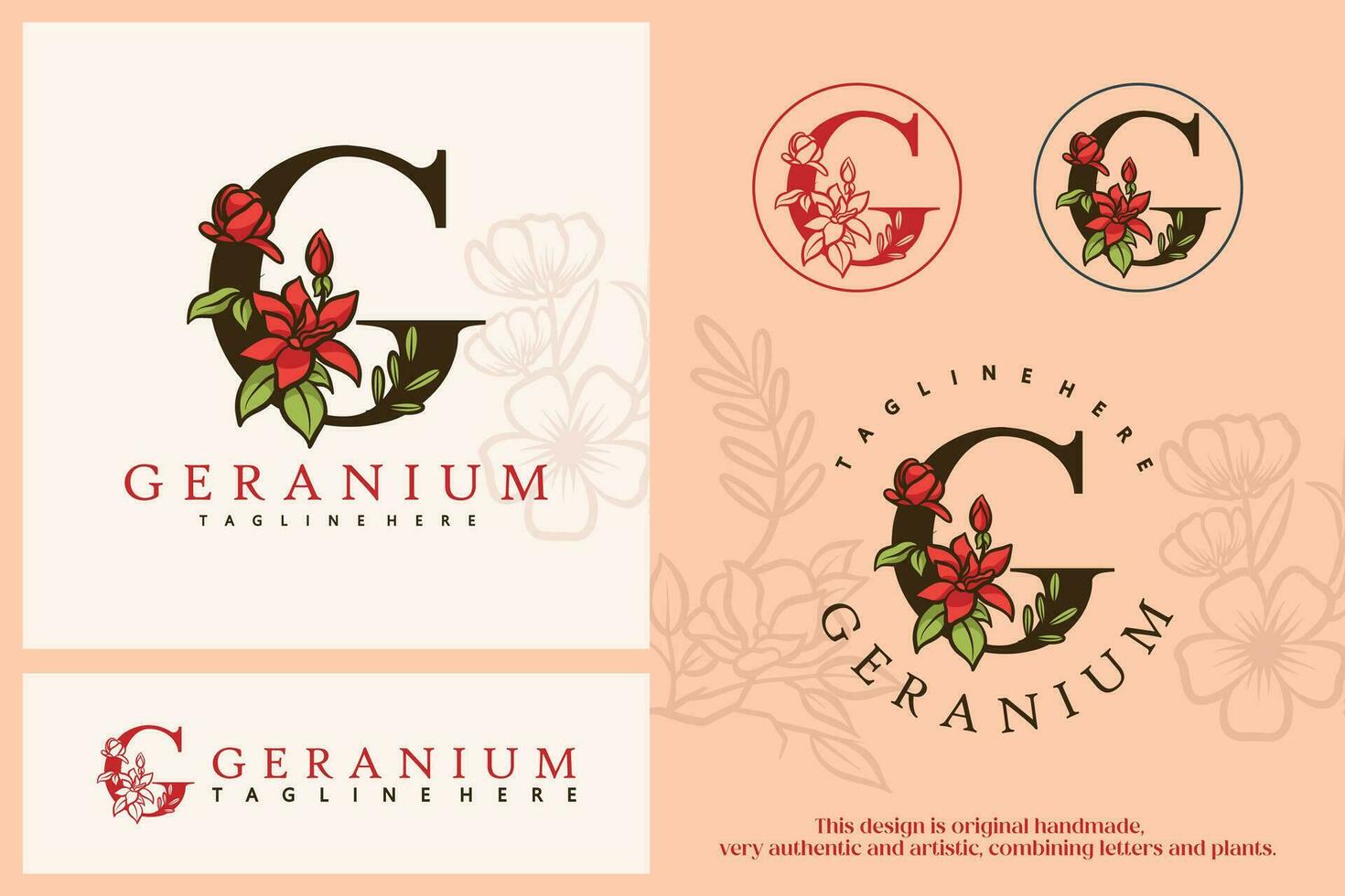 Floral font alphabet. plants and logo fonts. G logo. Laser cut template. Initial monogram letter. Can be used for brand identity. vector