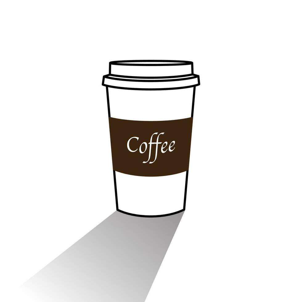 realista desechable papel café taza. icono y editable carrera vector