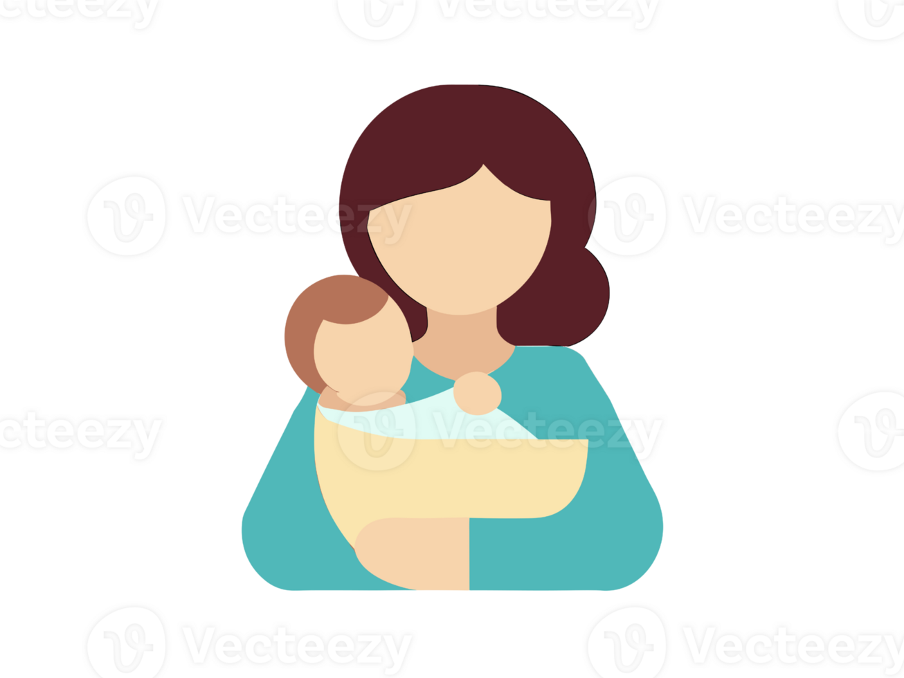 An Image of a Baby and a Mother png