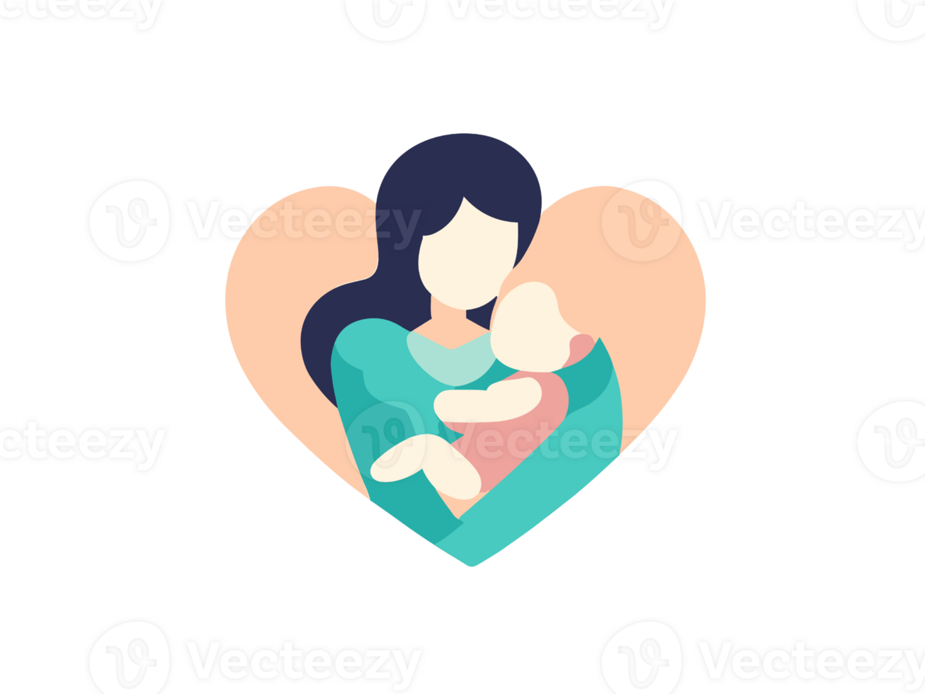 An Icon of a Mother witha Baby png