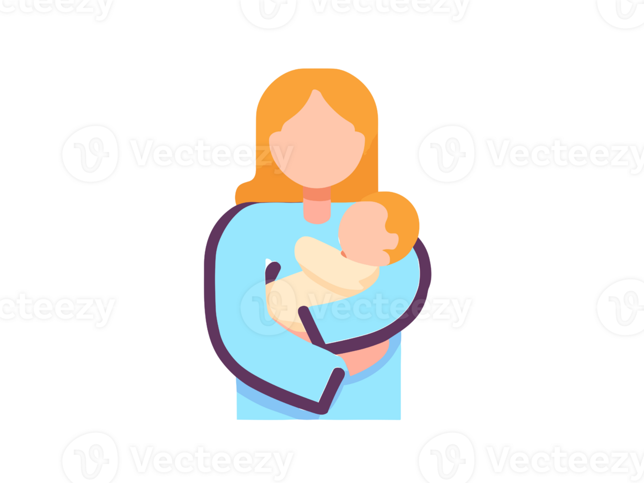 An Icon of a Mother with her Baby png