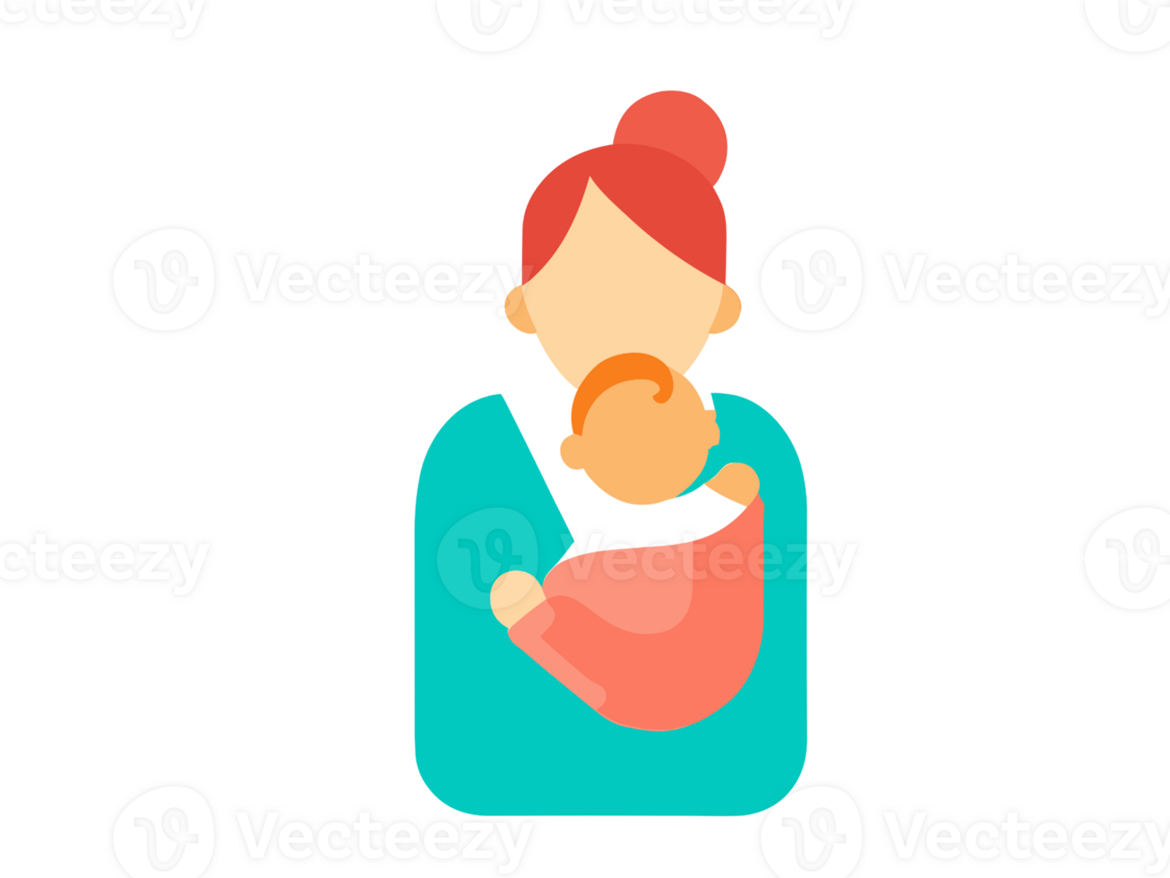 An Icon of a Mother Holding her Baby png