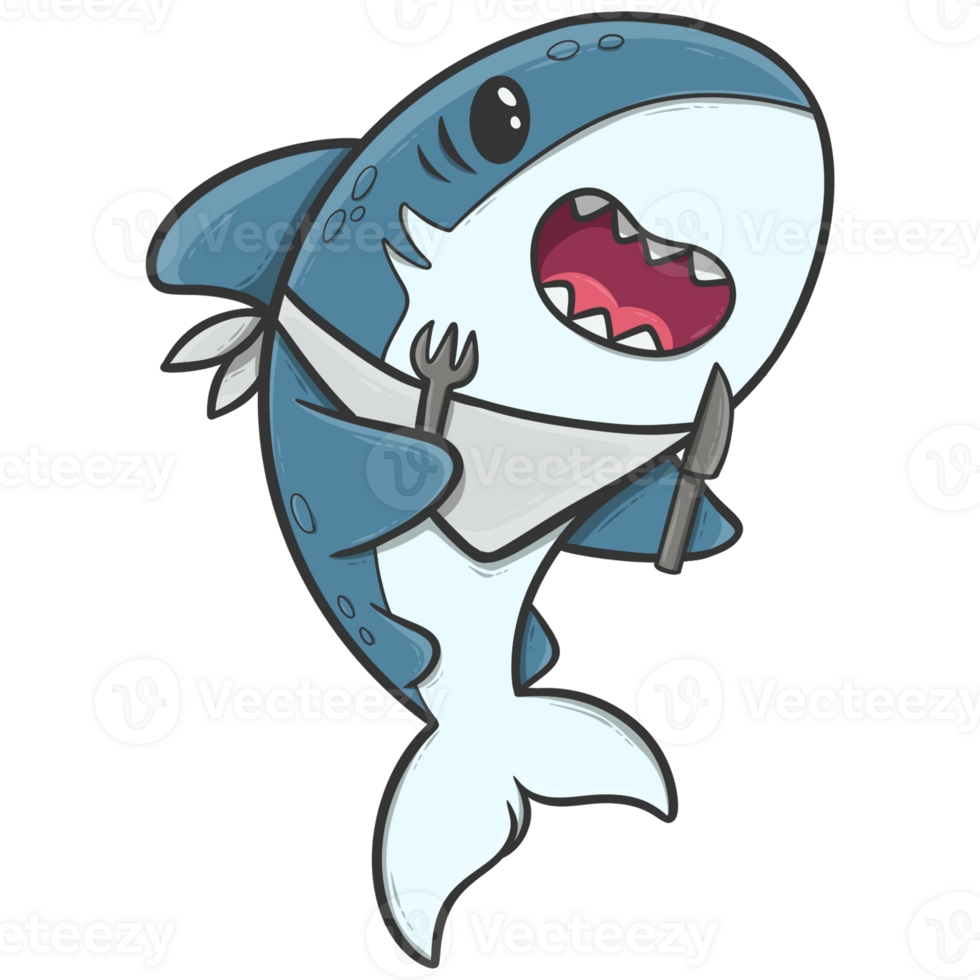 cute shark cartoon png