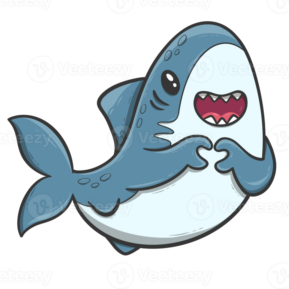 cute shark cartoon png