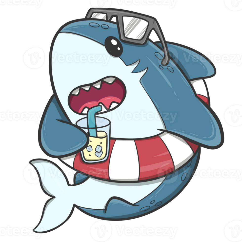 cute shark cartoon png